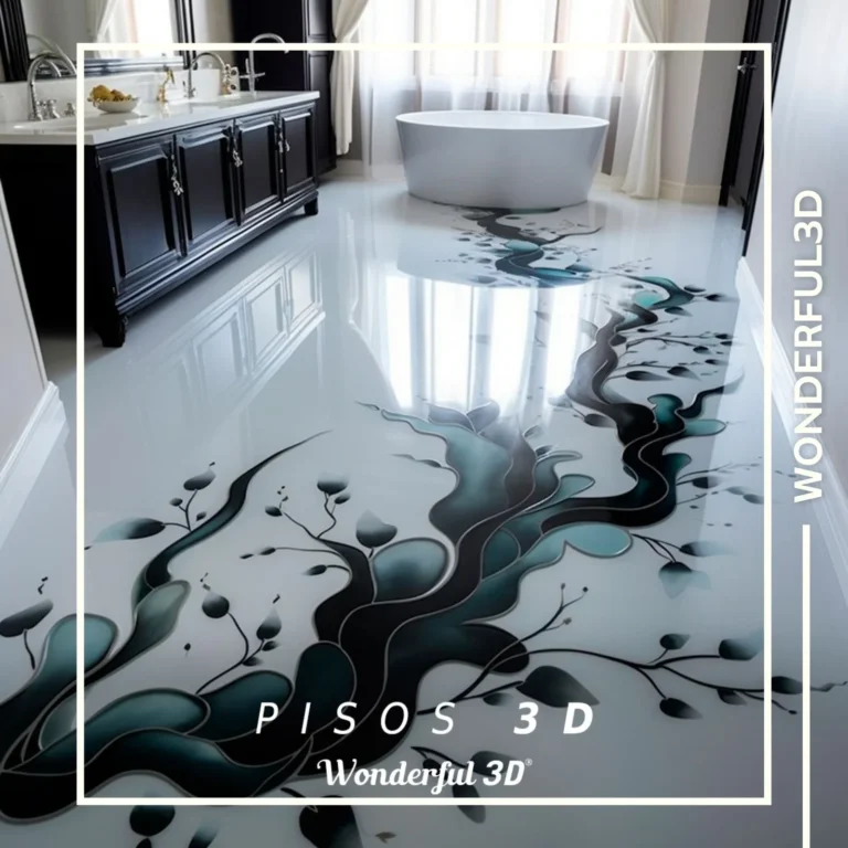 Piso de resina epóxica en diseño 3D